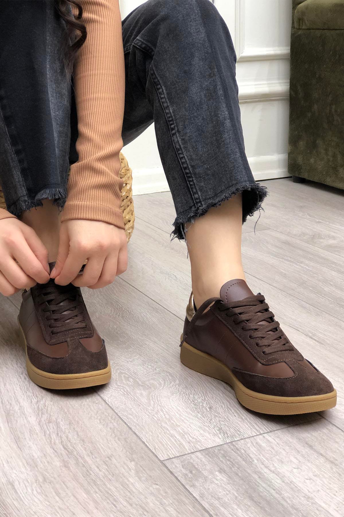 Kadın Ayakkabı Kahve Altın MY BELLA SM-0441 