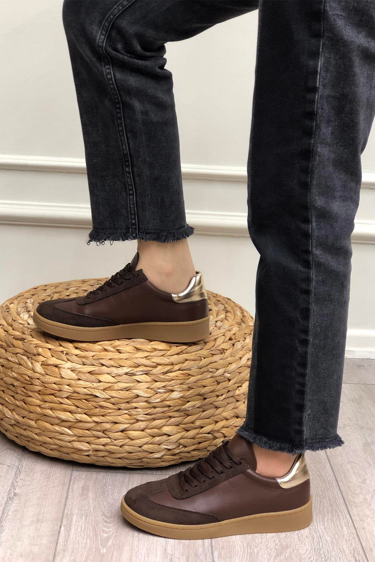 Kadın Ayakkabı Kahve Altın MY BELLA SM-0441 