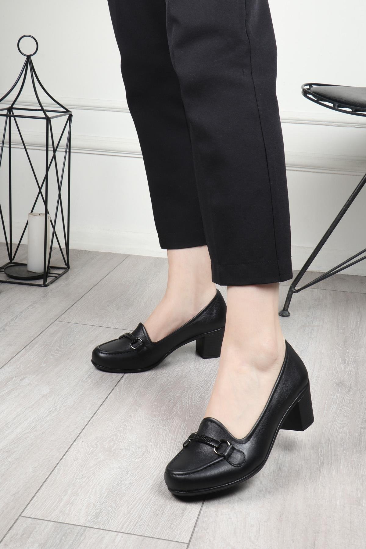 Kadın Deri Ayakkabı Siyah Cityzen 105 