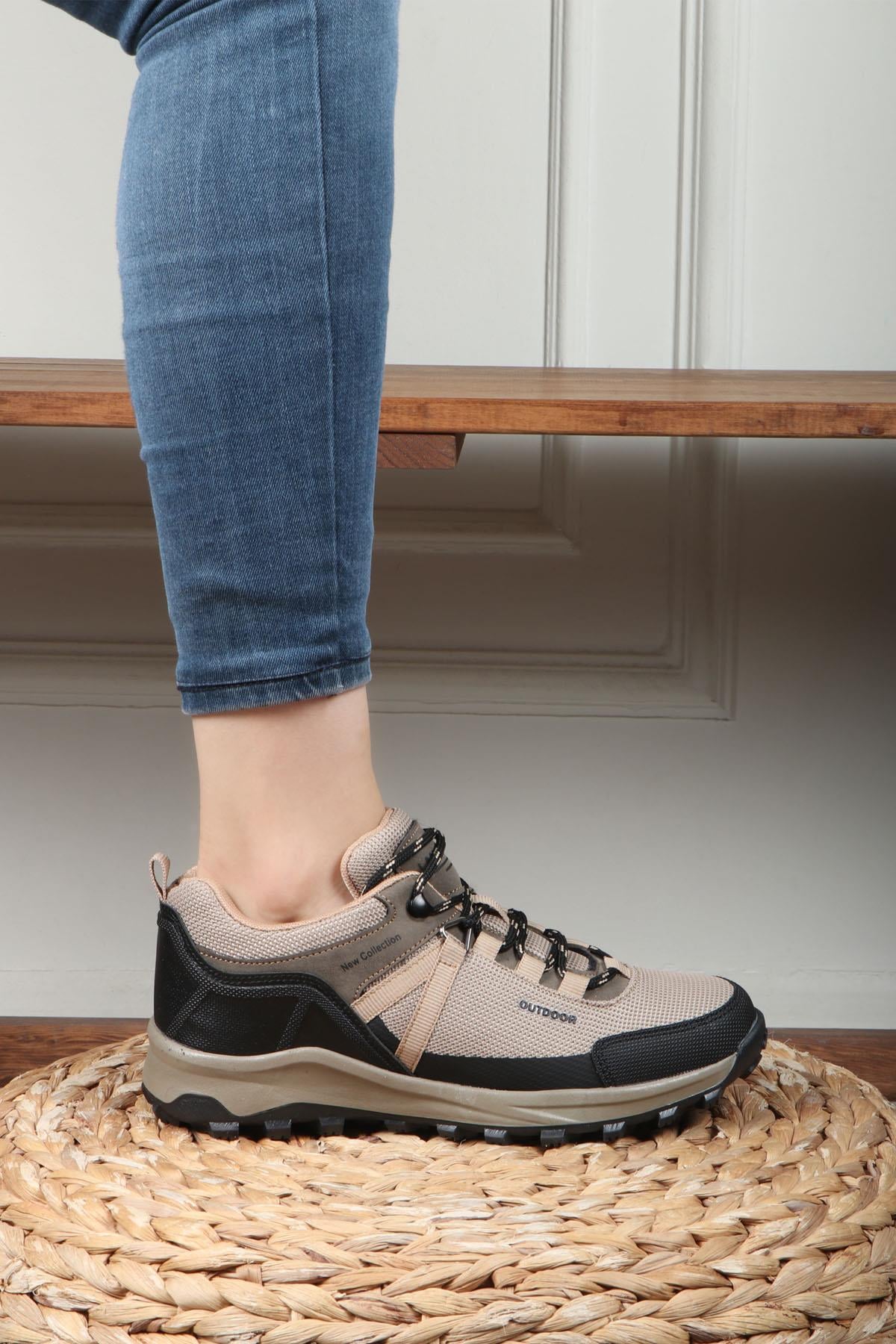 LAMBIRLENT 1300 Unisex Trekking Ayakkabı Bej Siyah