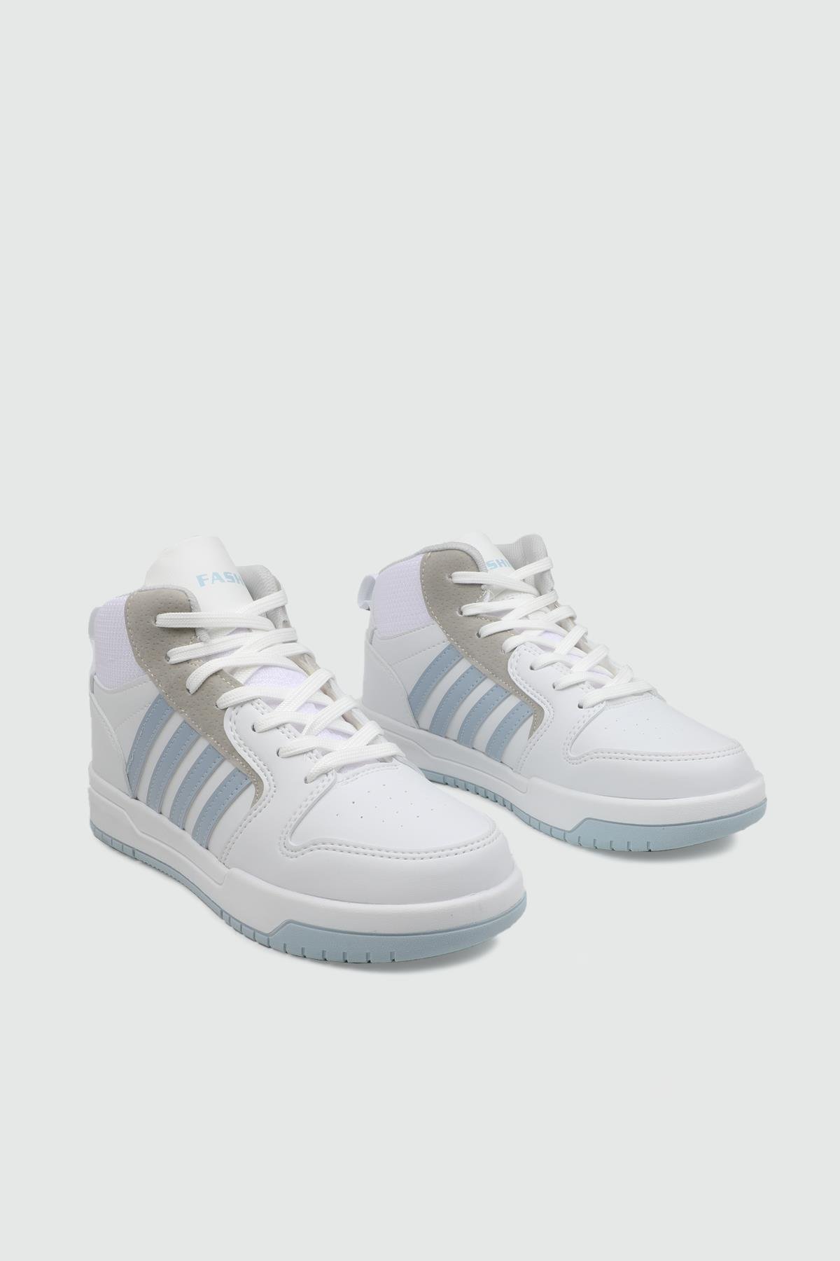 LAMBIRLENT 25K 2210 Kadın Spor Ayakkabı Beyaz Bebe Mavi