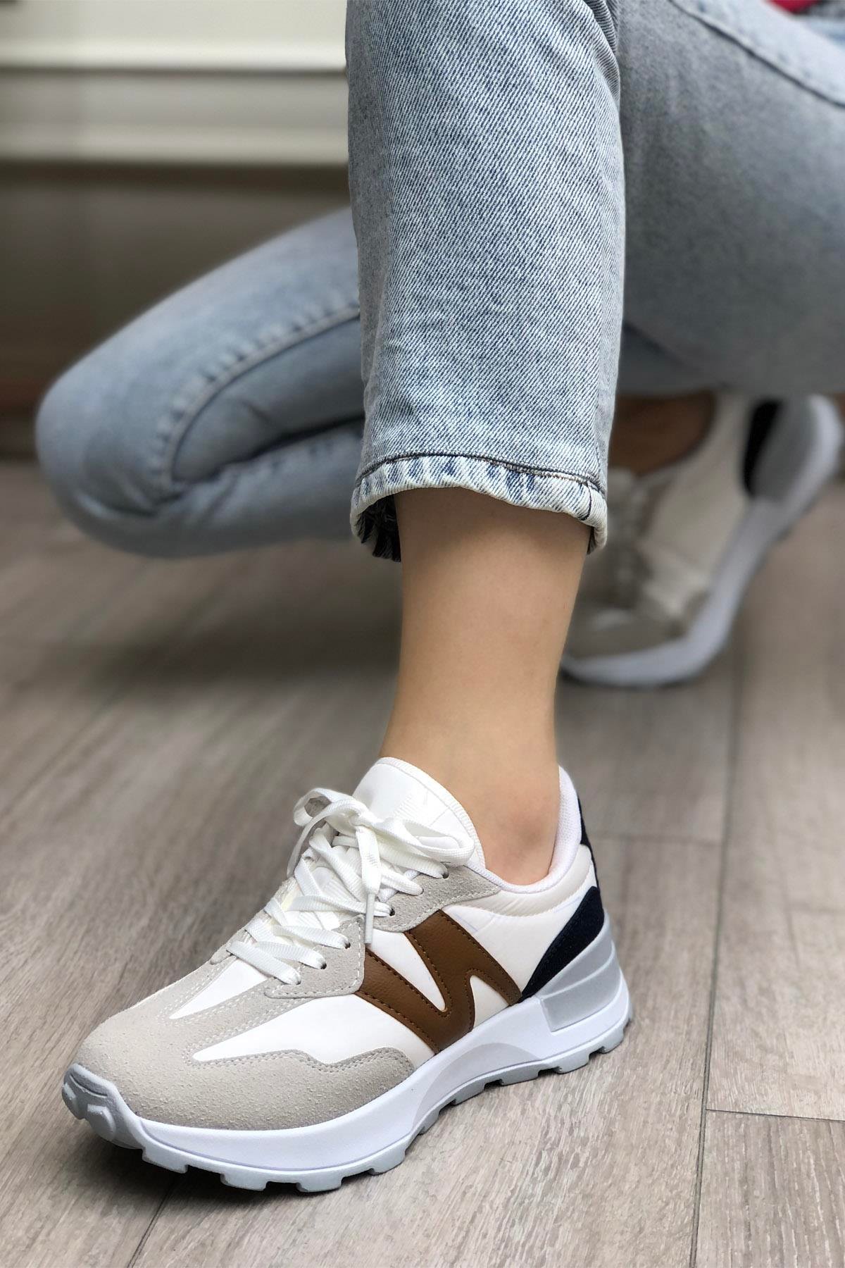 LAMBIRLENT 300 Unisex Spor Ayakkabı Beyaz Buz Vizon