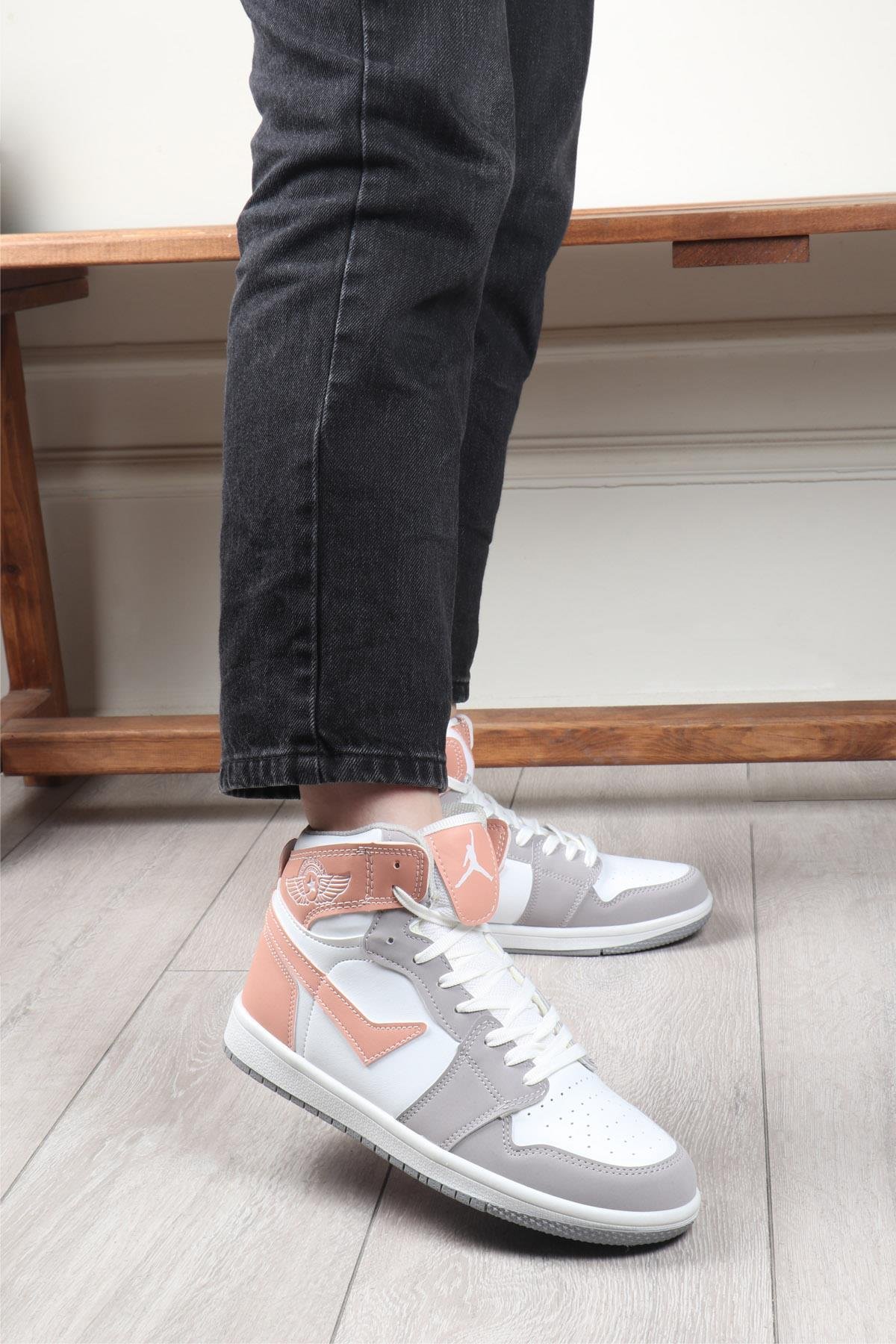 LAMBIRLENT 8070 Unisex Basket Ayakkabı Buz Beyaz Pudra