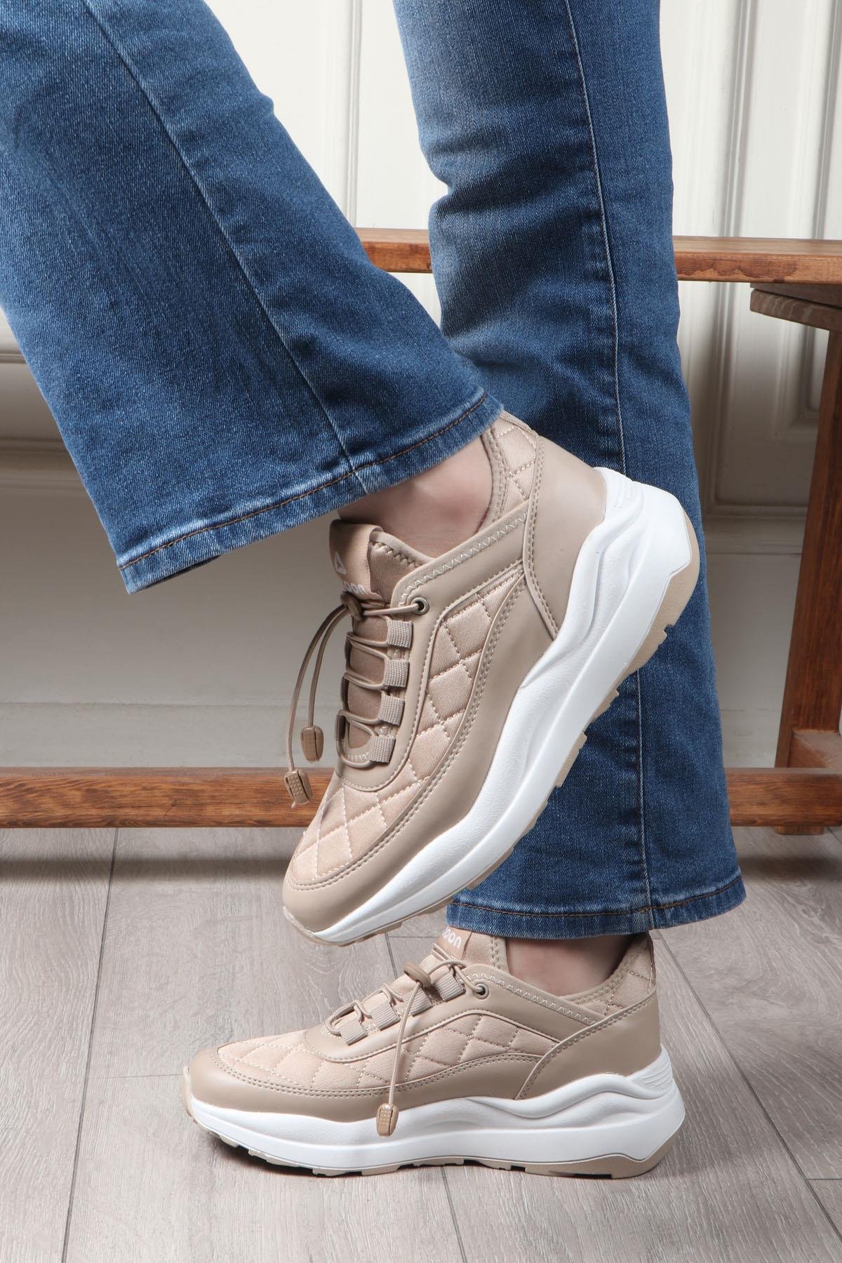 LETOON 1241 Unisex Desenli Ayakkabı Bej