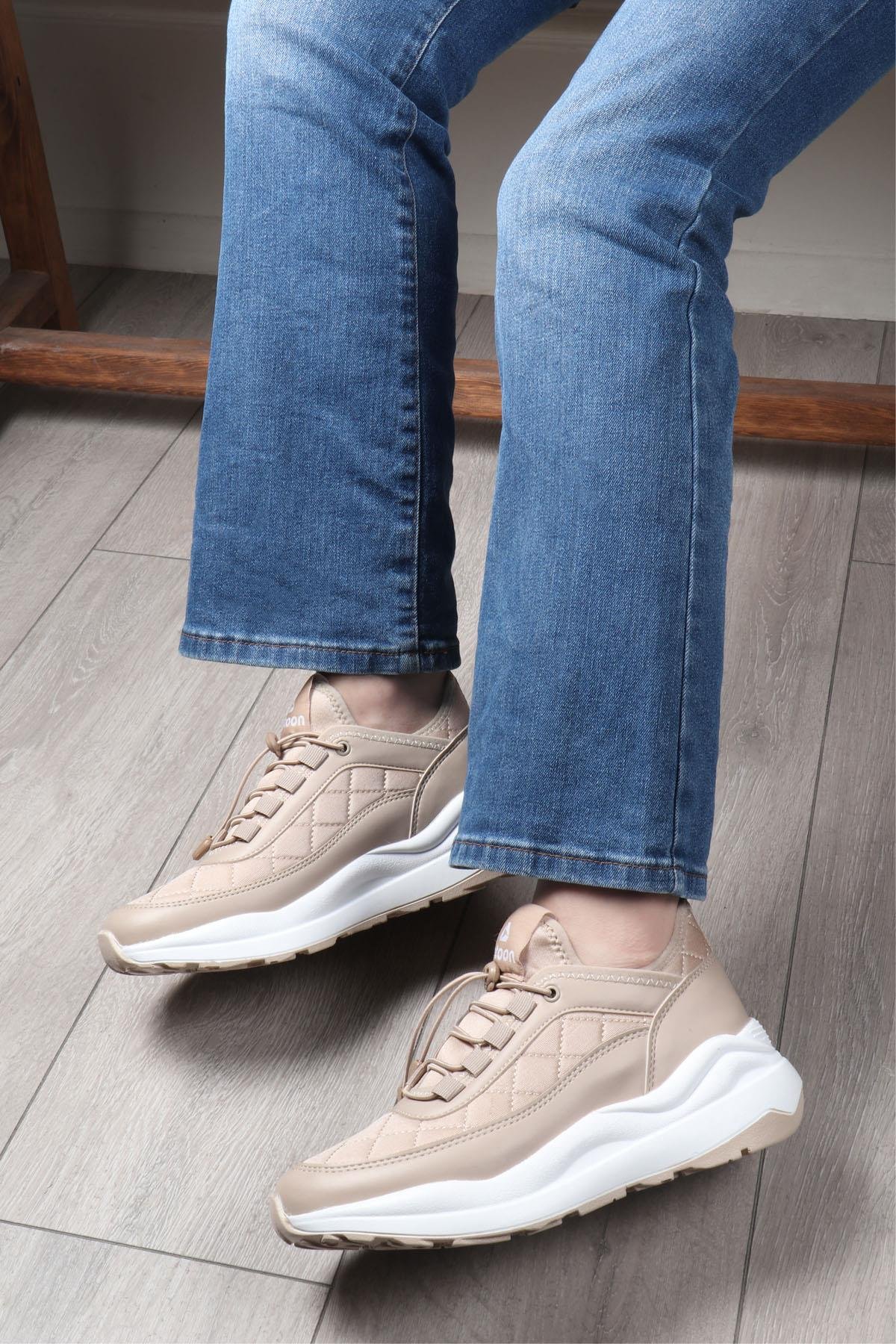 LETOON 1241 Unisex Desenli Ayakkabı Bej