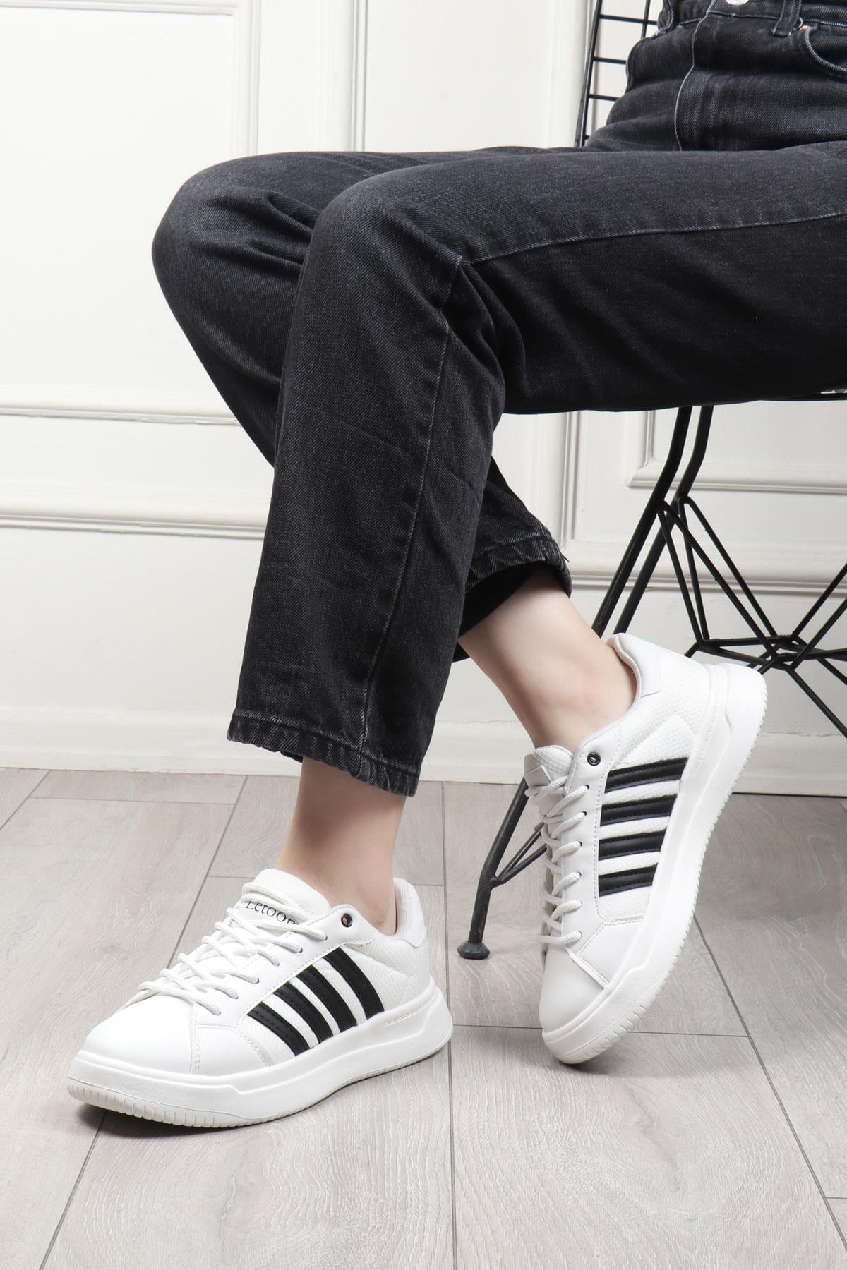 LETOON 2202 Unisex Spor Ayakkabı Beyaz