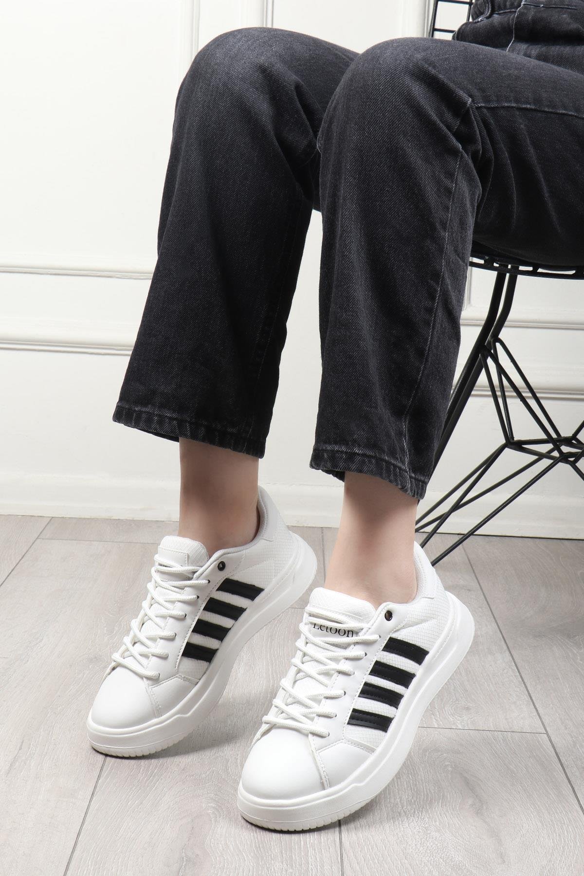 LETOON 2202 Unisex Spor Ayakkabı Beyaz