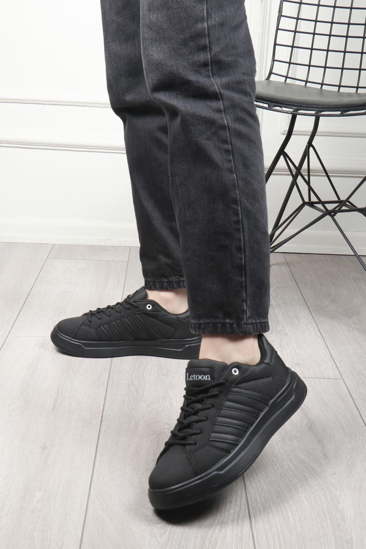 LETOON 2202 Unisex Spor Ayakkabı Siyah