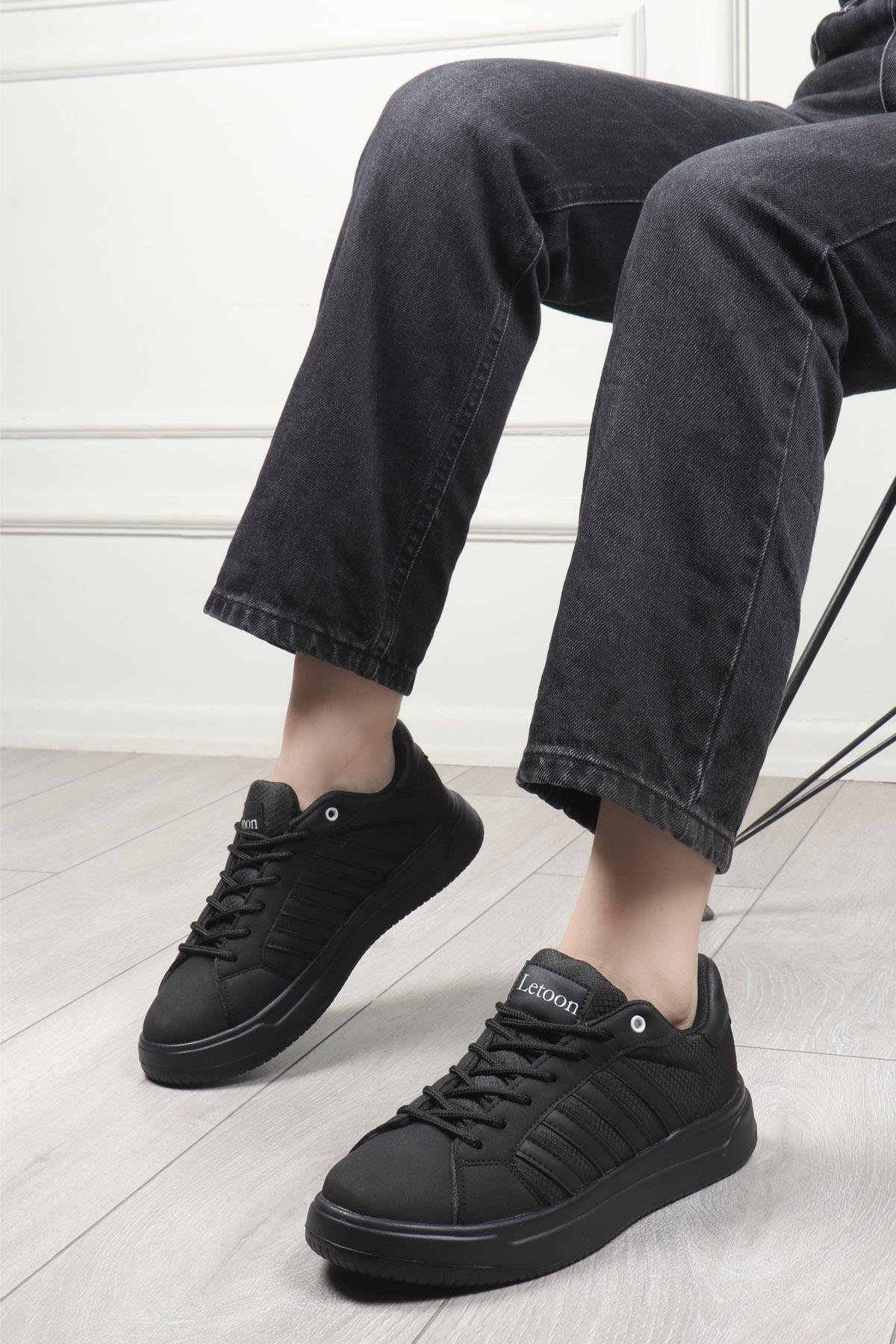 LETOON 2202 Unisex Spor Ayakkabı Siyah
