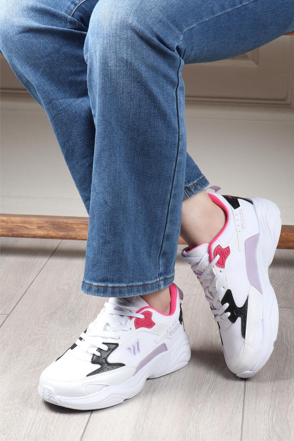 MAGG POİNT 2860 AİRFİLE Kadın Spor Ayakkabı Beyaz Mor