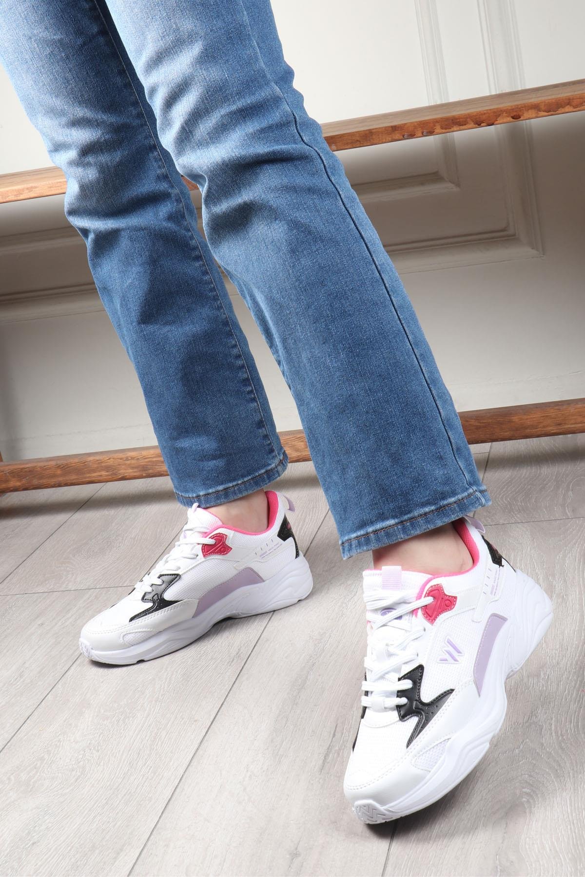 MAGG POİNT 2860 AİRFİLE Kadın Spor Ayakkabı Beyaz Mor