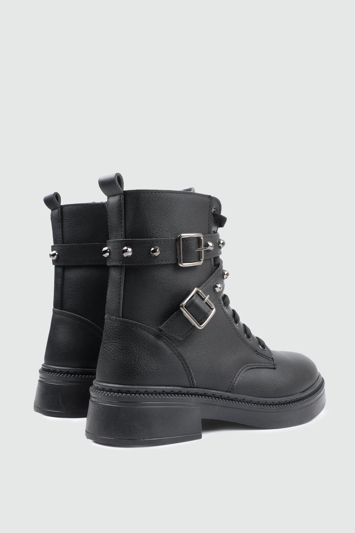 My Bella 25K KJ-808 Zımbalı Kadın Postal Siyah