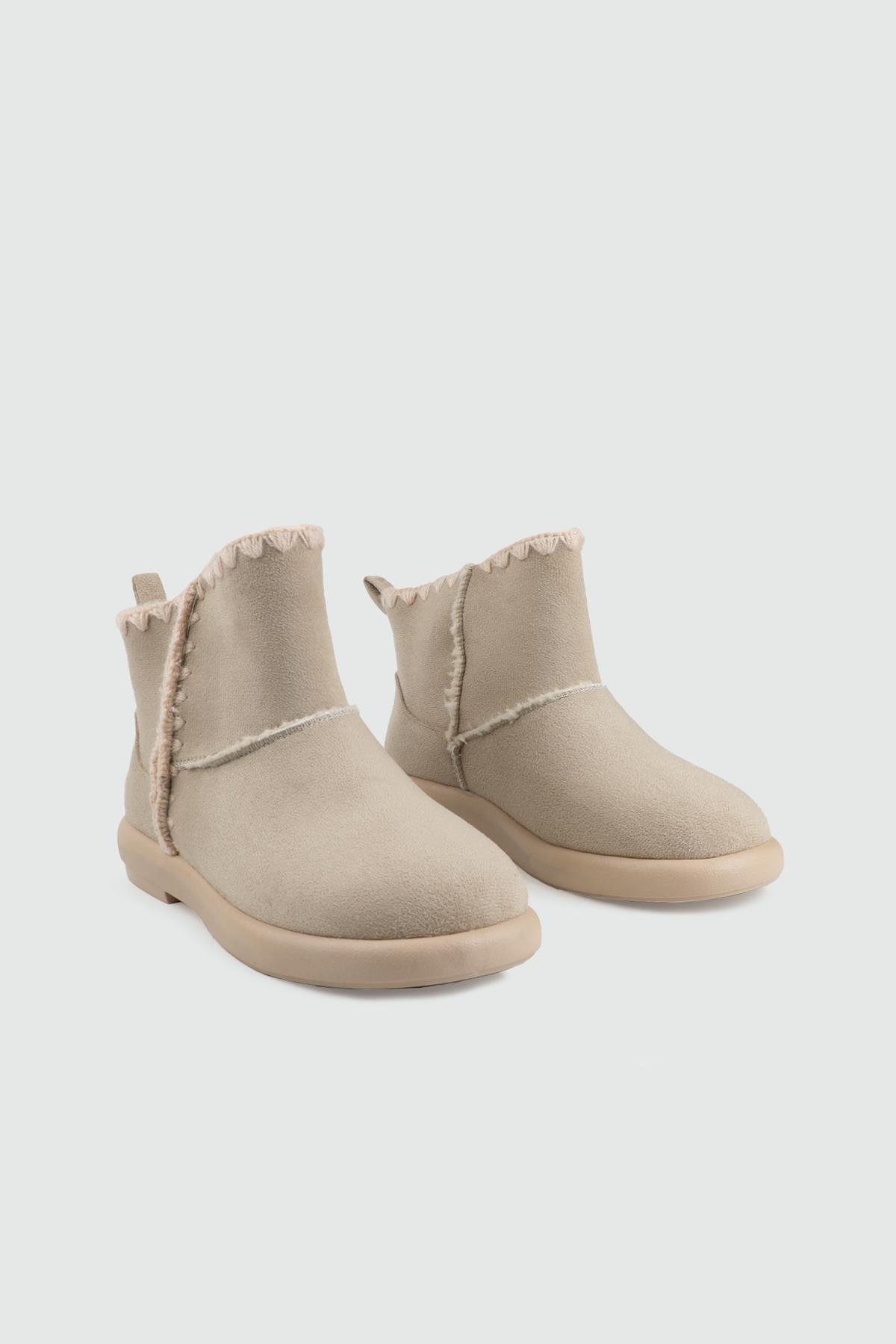 MY BELLA 25K SP-1900 UGG Kadın Kar Botu Taba Süet