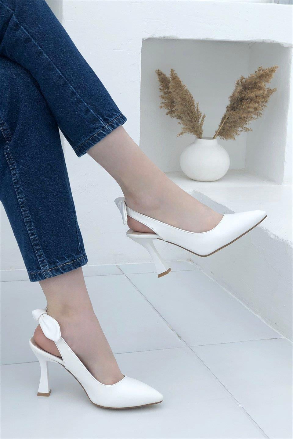My Bella 25Y Amanda Kadın Stiletto Beyaz