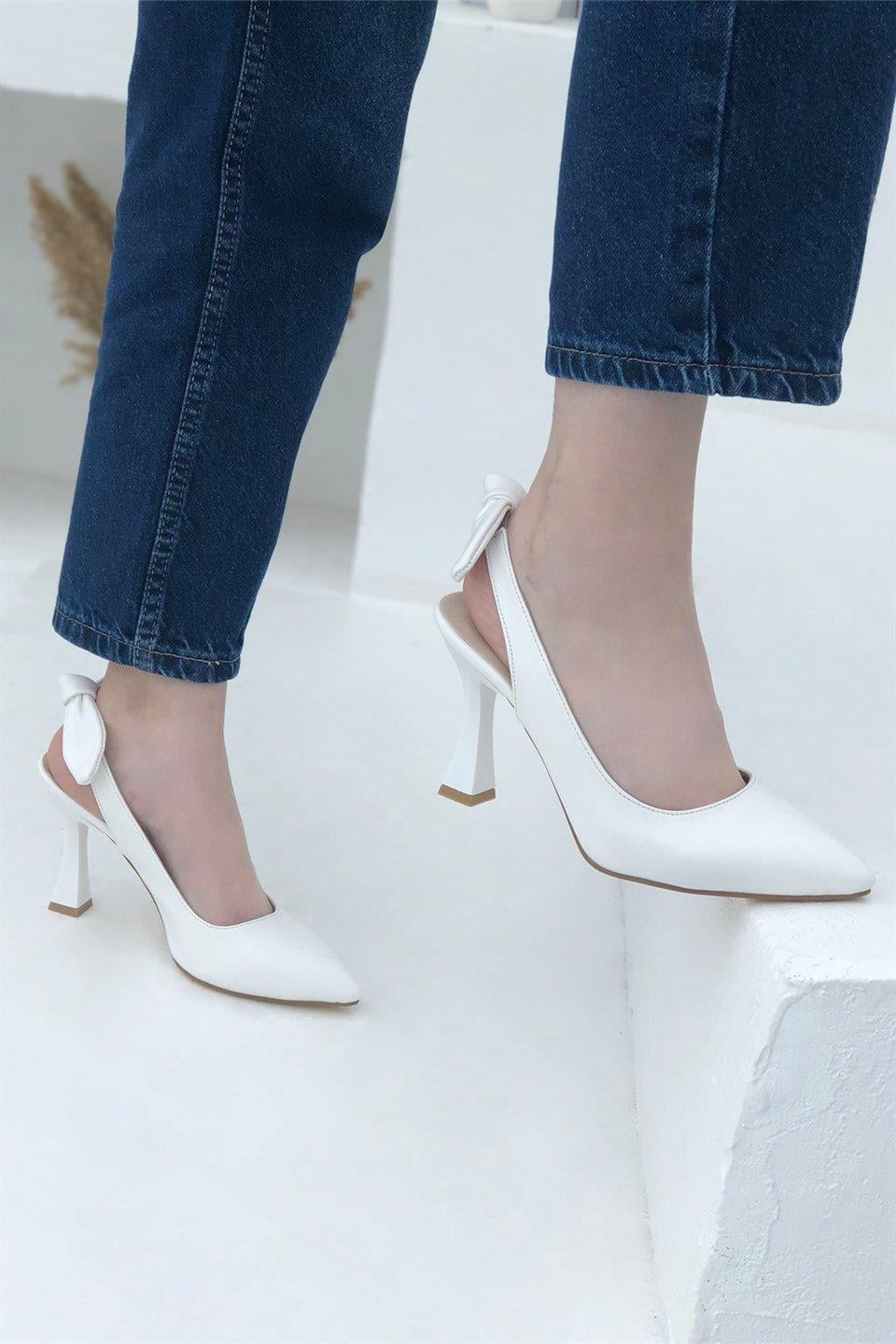My Bella 25Y Amanda Kadın Stiletto Beyaz