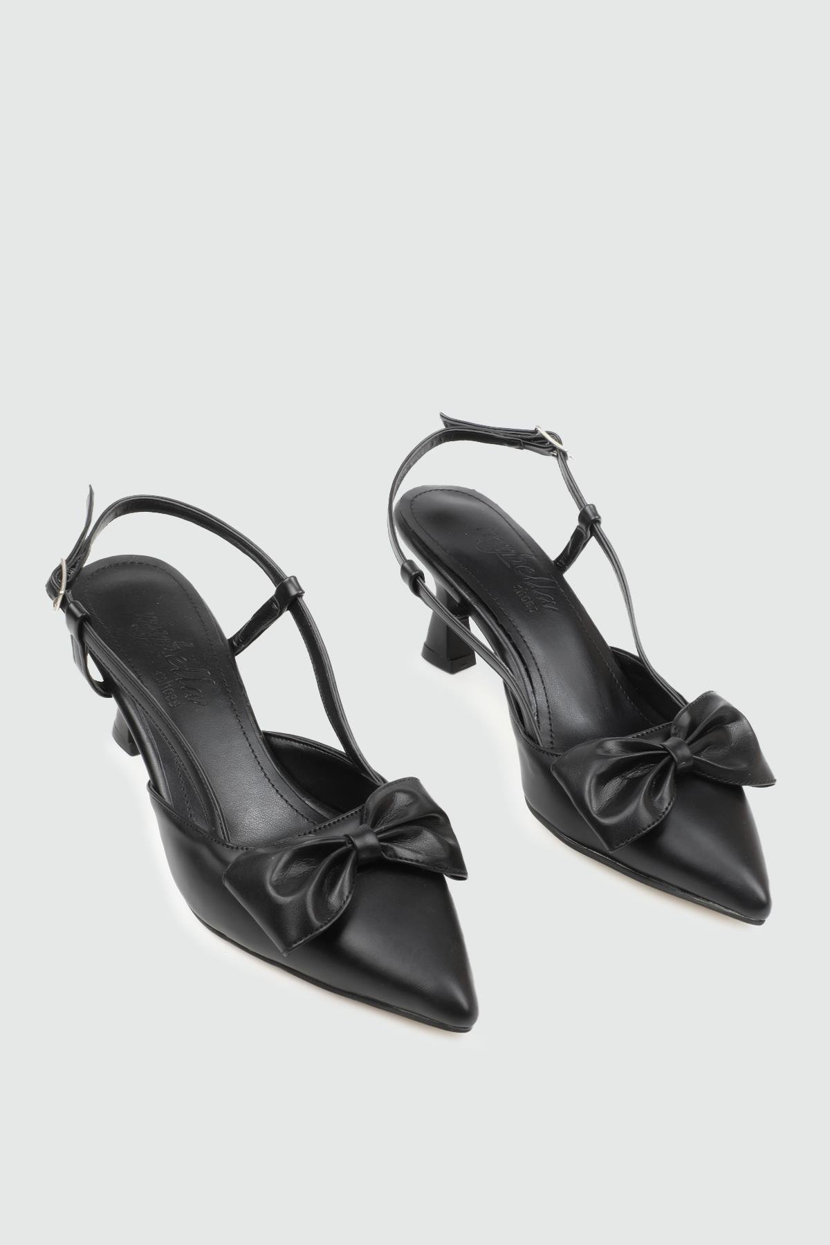 My Bella 25Y DR-1003/2 Fiyonlu AA Kadın Ayakkabı Siyah