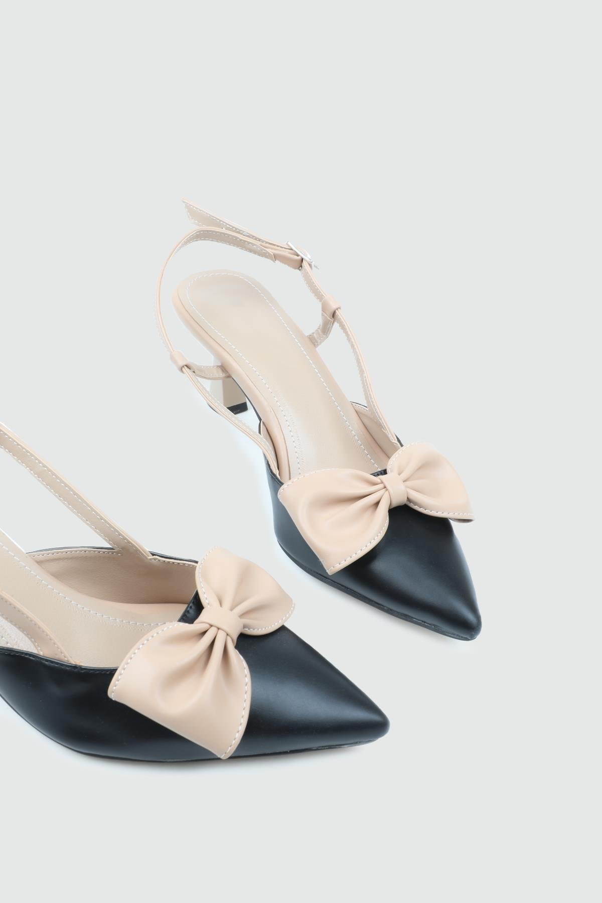 My Bella 25Y DR-1003/2 Fiyonlu AA Kadın Ayakkabı Siyah Nut