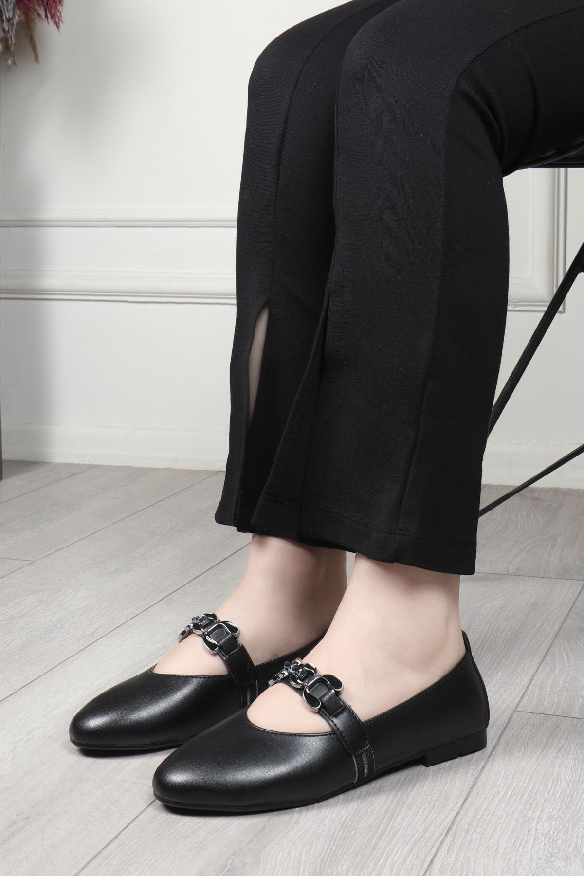 My Bella 25Y KJ-712 Tokalı B.B Kadın Babet Siyah