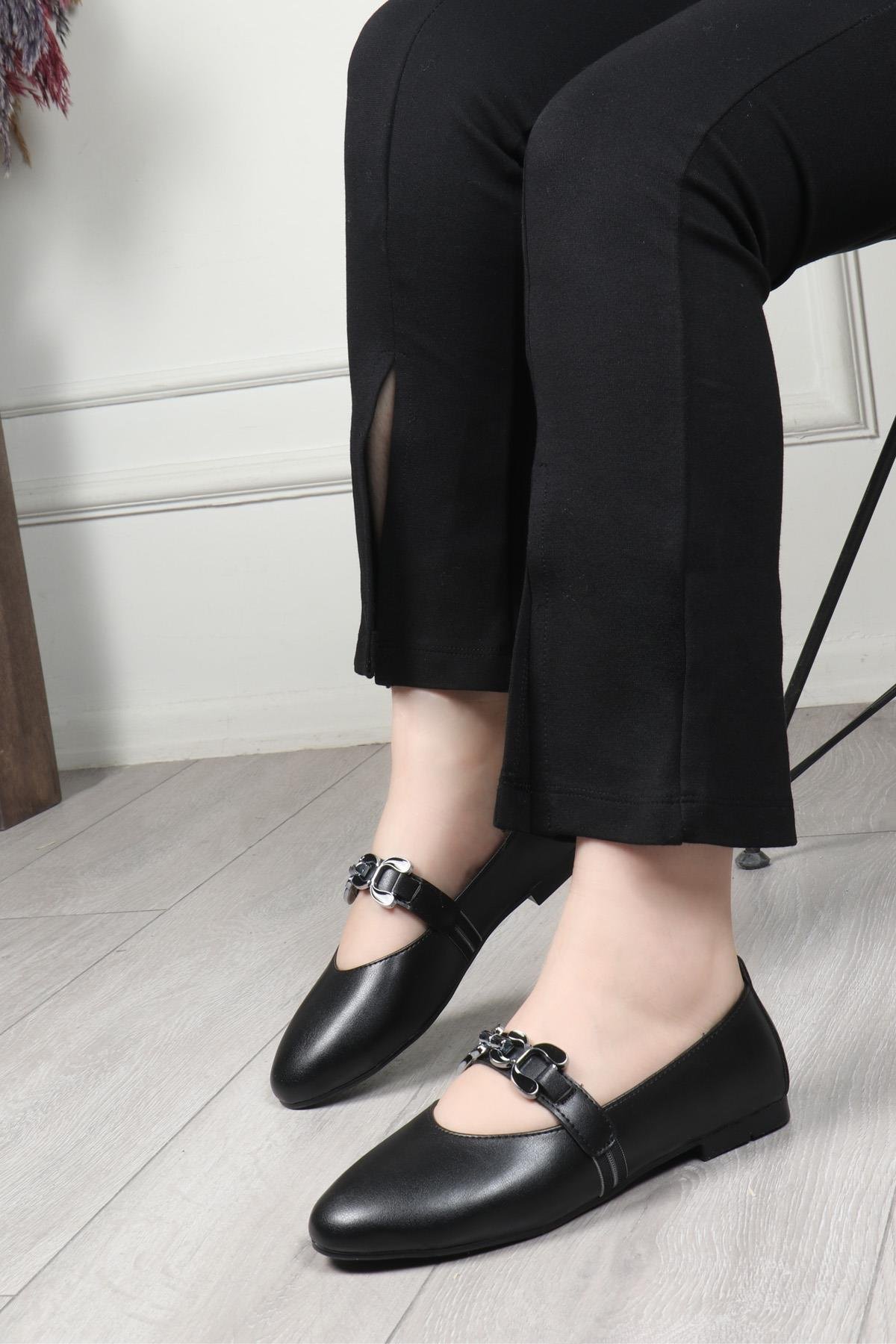 My Bella 25Y KJ-712 Tokalı B.B Kadın Babet Siyah