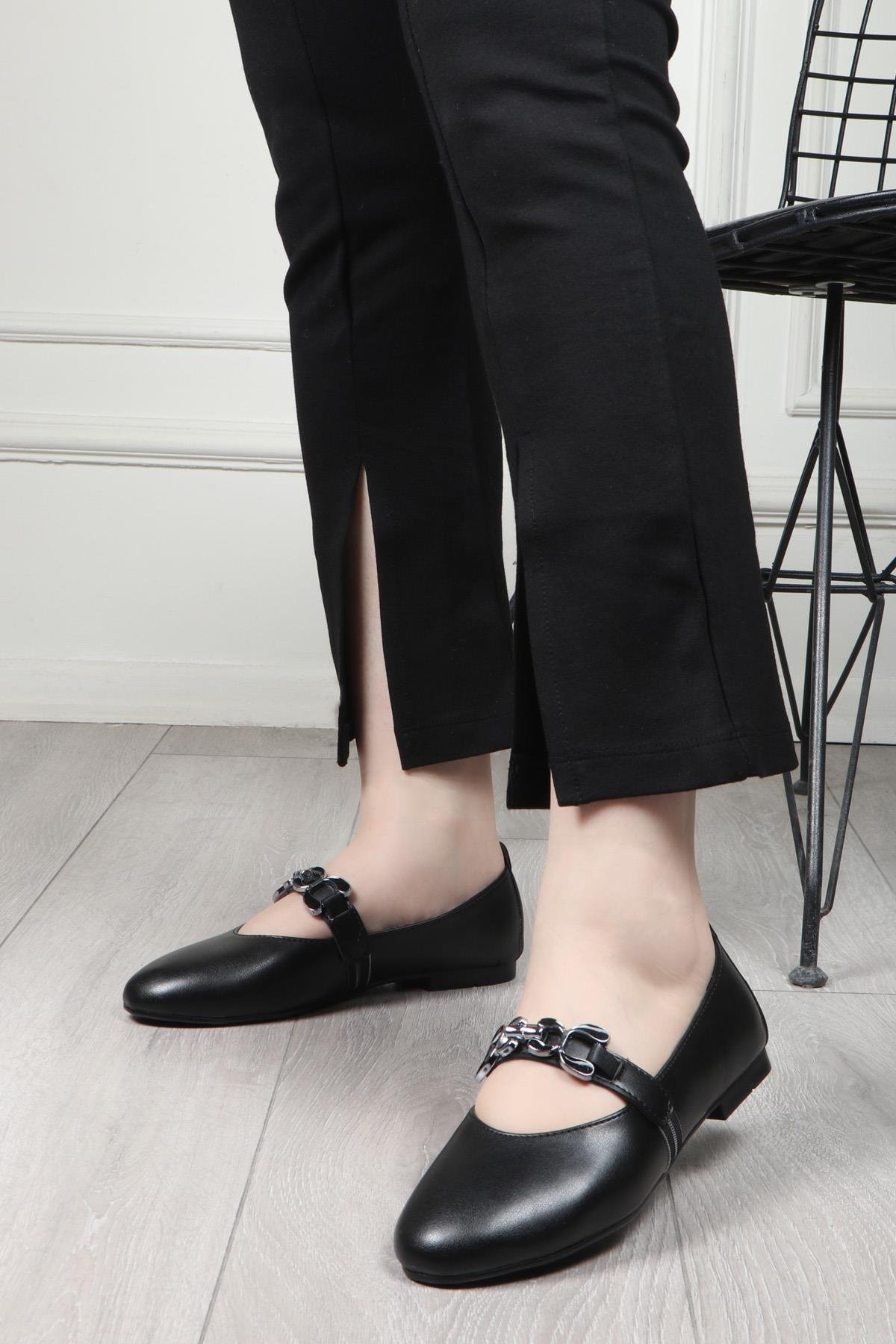 My Bella 25Y KJ-712 Tokalı B.B Kadın Babet Siyah