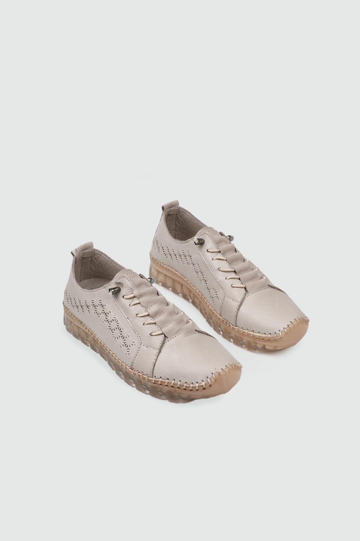 MY BELLA 25Y NB-680 Kadın Deri Ayakkabı silver grey