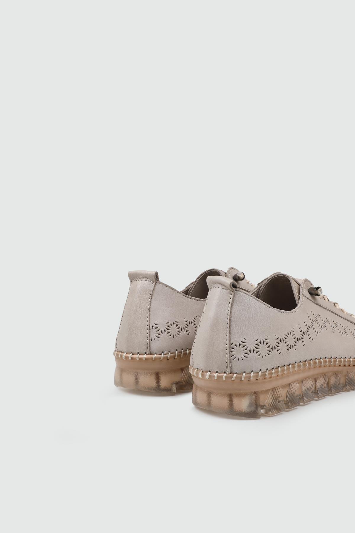 MY BELLA 25Y NB-680 Kadın Deri Ayakkabı silver grey