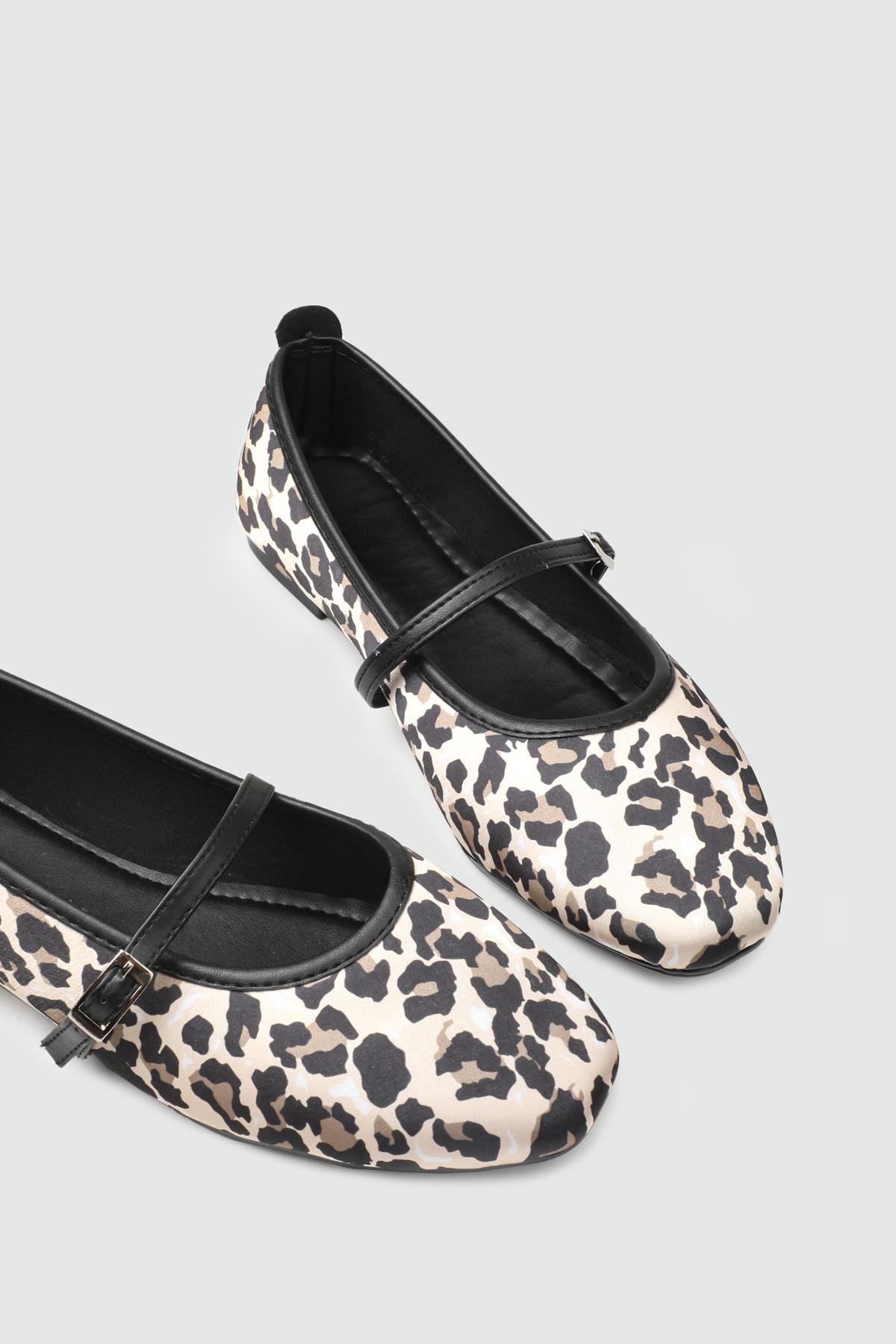 My Bella 25Y SDY-113 Bilekten Tokalı Kadın Babet Bej Leopar