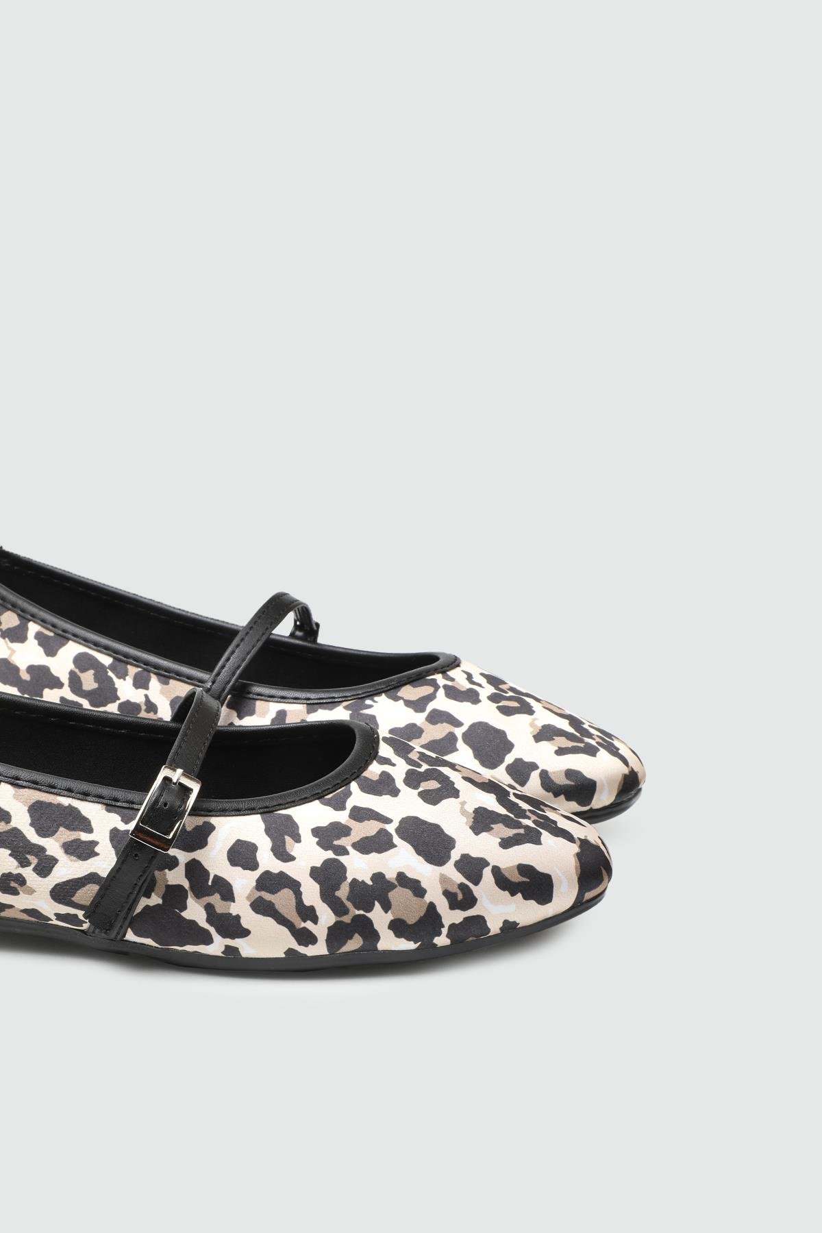 My Bella 25Y SDY-113 Bilekten Tokalı Kadın Babet Bej Leopar