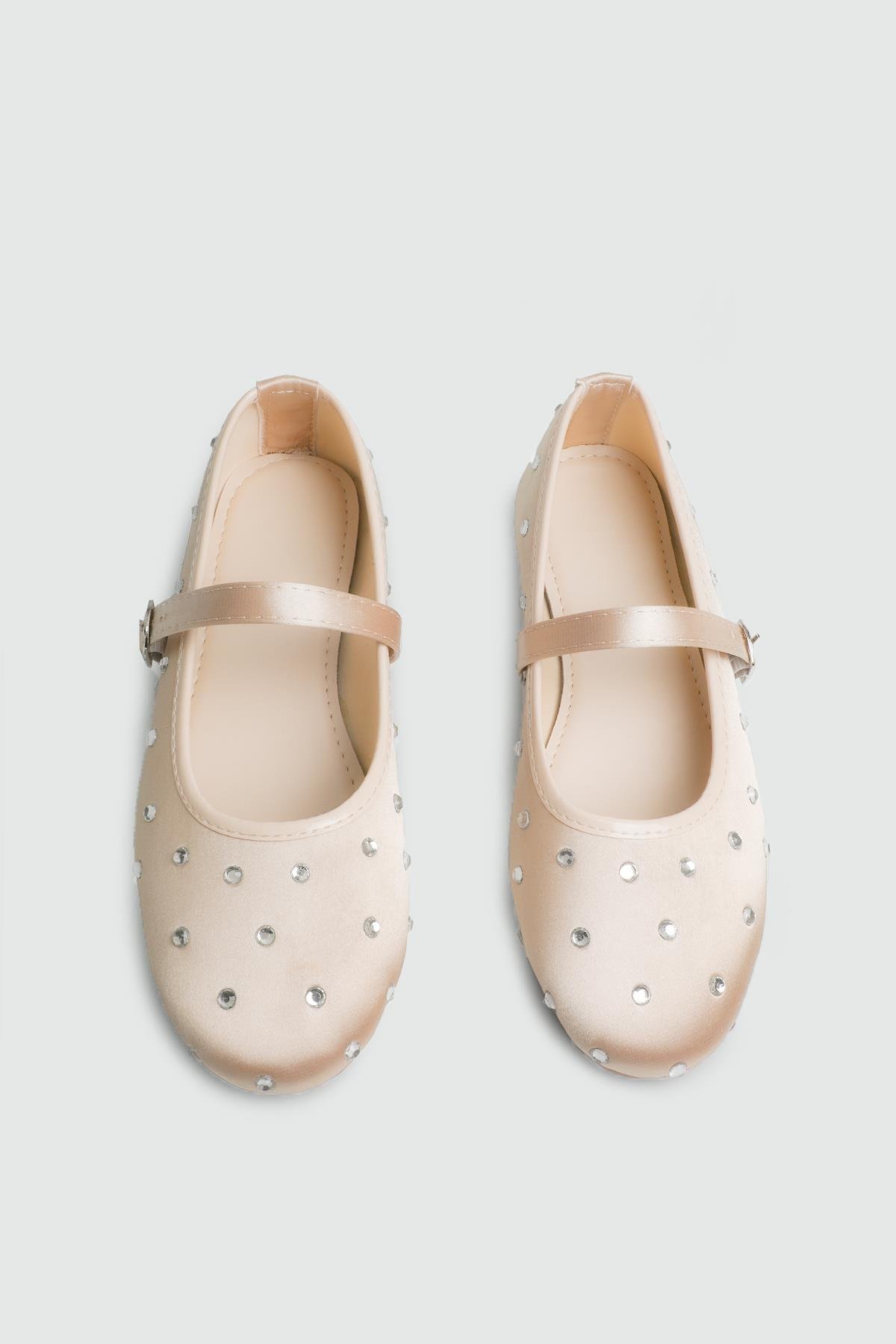 My Bella 25Y SDY-116-128 Kadın Babet Altın Saten