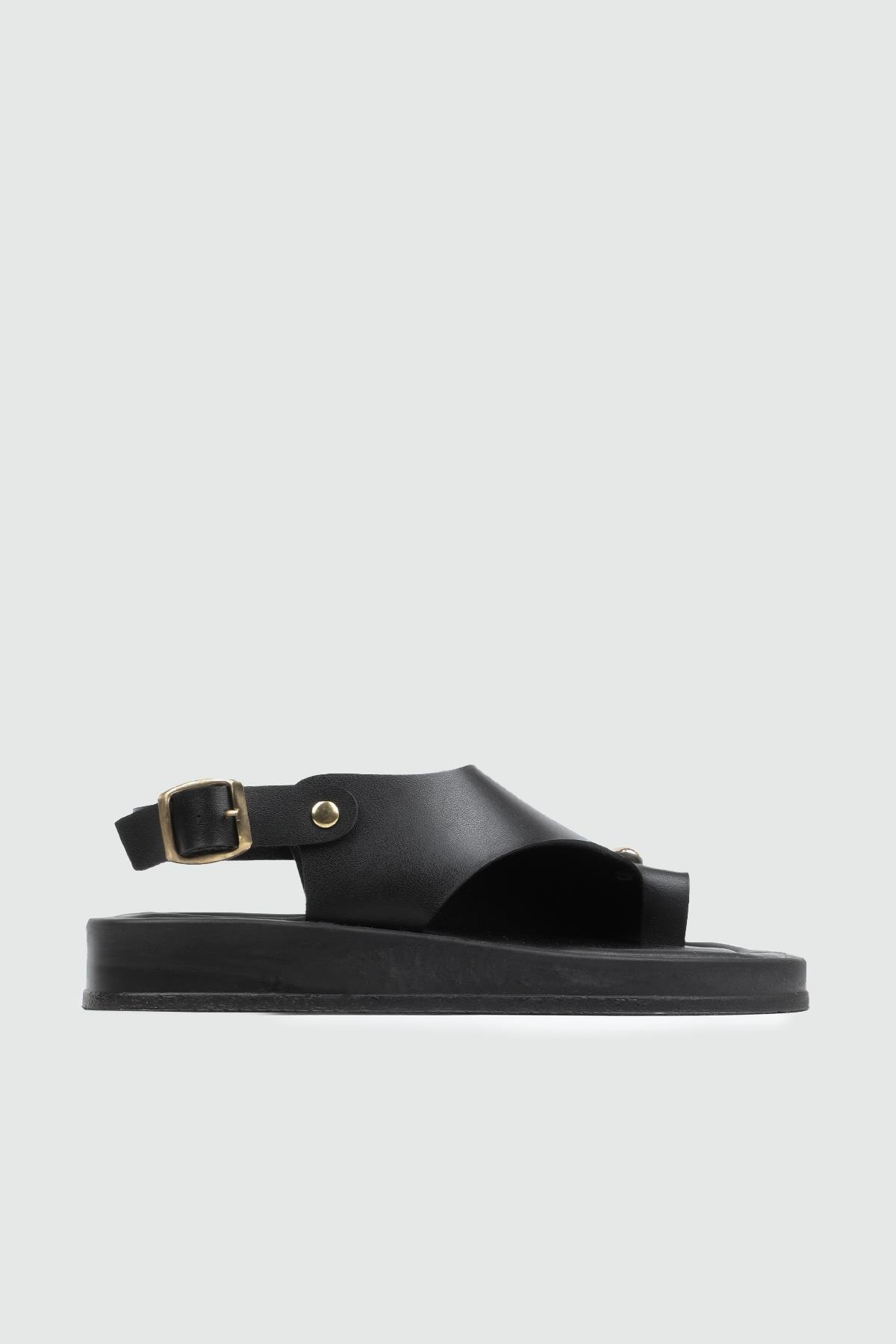 My Bella 25Y SDY-701 Parmak Arası Kadın Sandalet Siyah