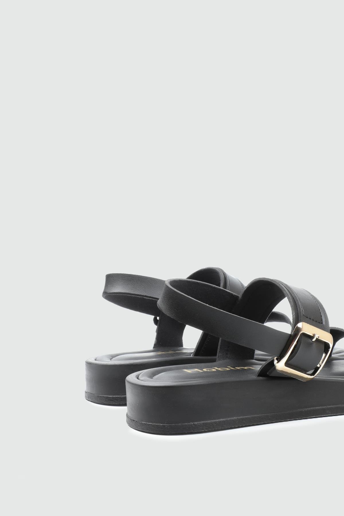 My Bella 25Y SDY-703 Tokalı Kadın Sandalet Siyah