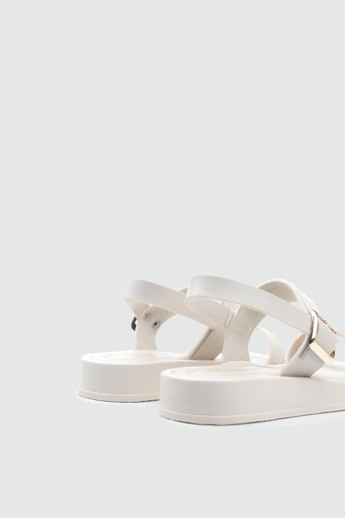 My Bella 25Y SDY-703 Tokalı Kadın Sandalet Bej