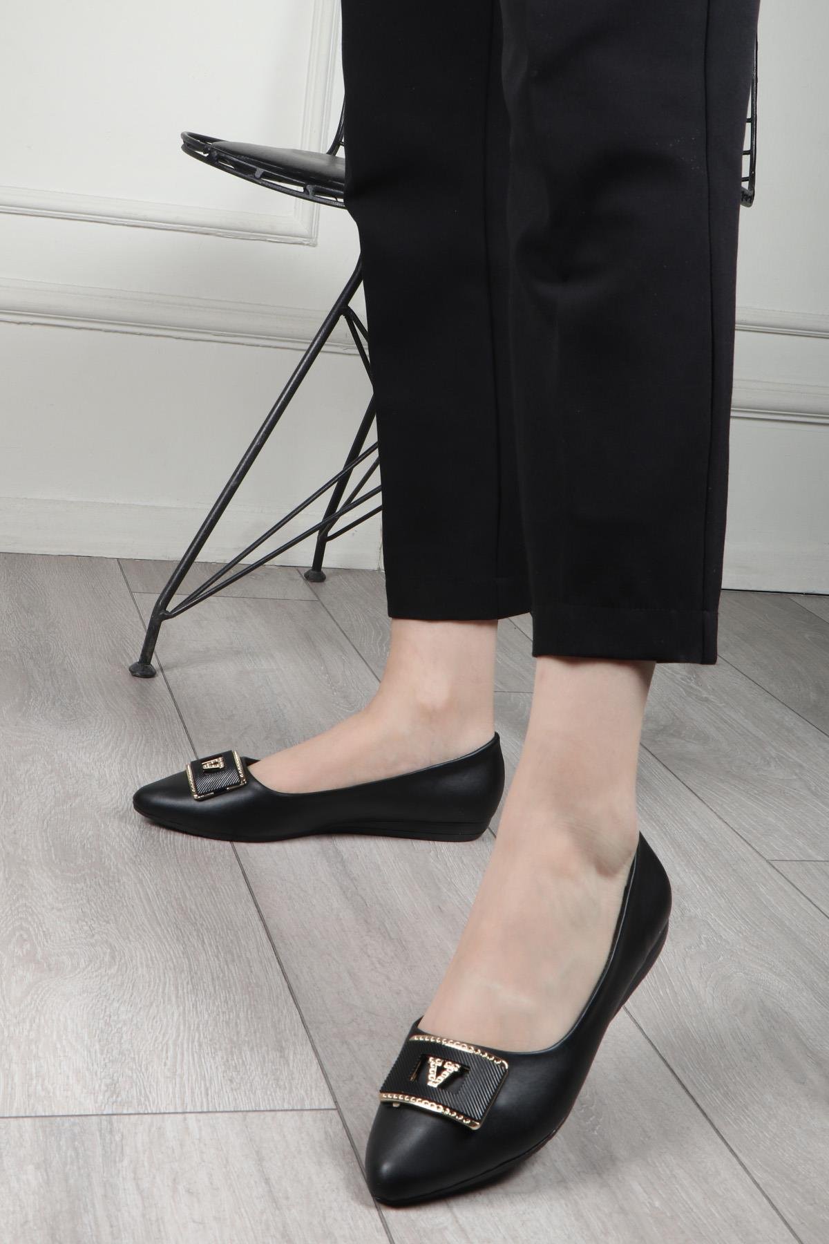 My Bella 25Y ŞM-1025 V Tokalı Kadın Babet Siyah