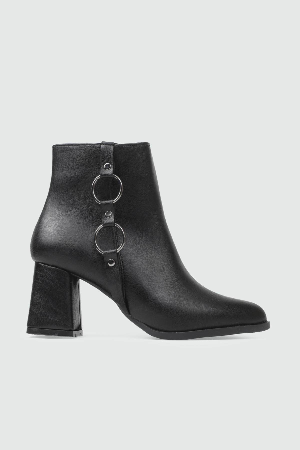 MY BELLA AC-502 25K Halkalı Kadın Bot Siyah