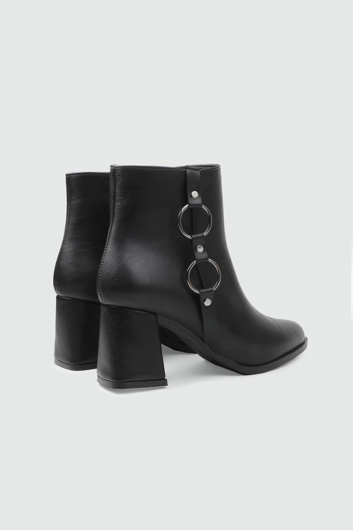 MY BELLA AC-502 25K Halkalı Kadın Bot Siyah