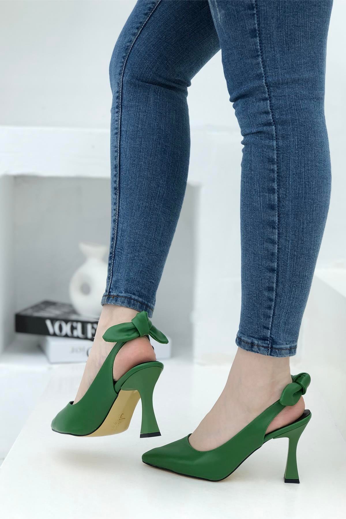 My Bella Amanda Kadın Stiletto Yeşil