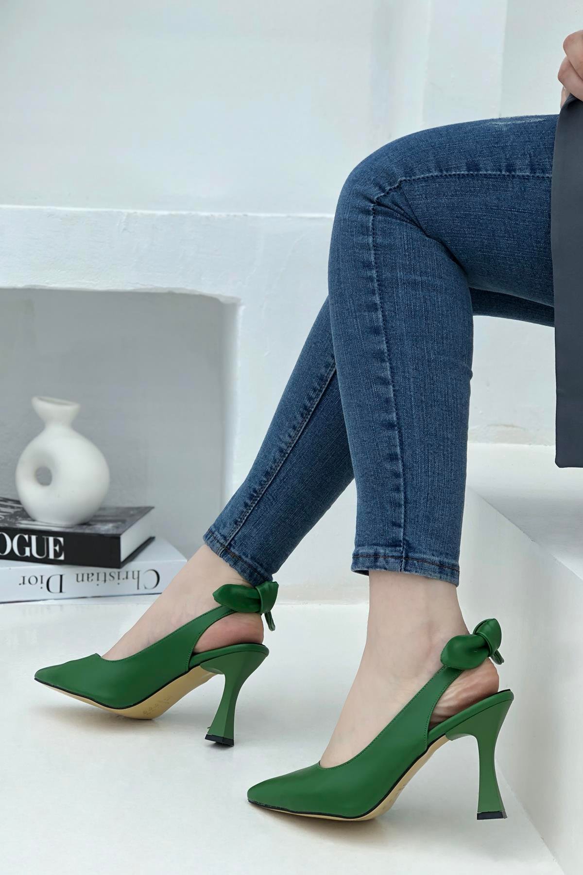 My Bella Amanda Kadın Stiletto Yeşil