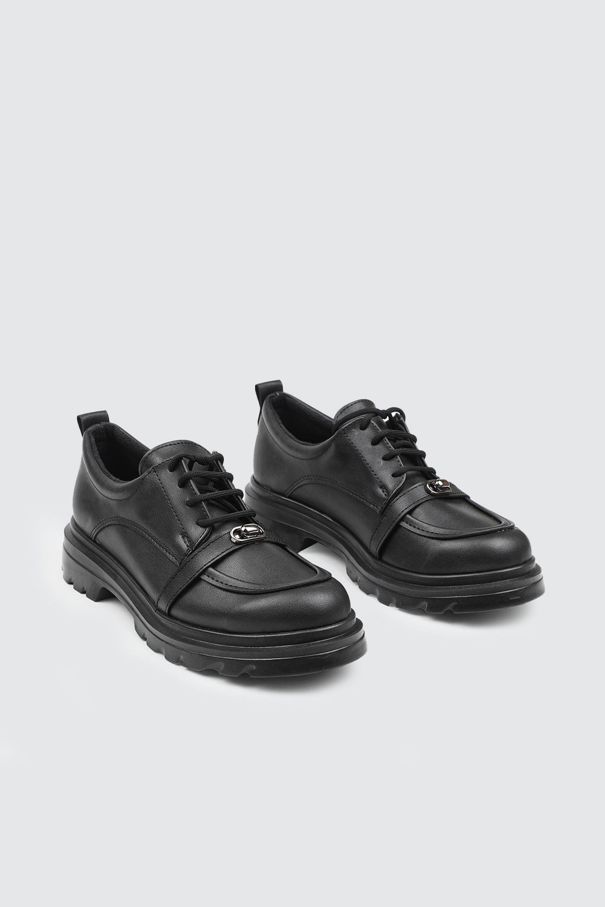 My Bella DRS-180 25K Bağlı Makosen Kadın Ayakkabı Siyah