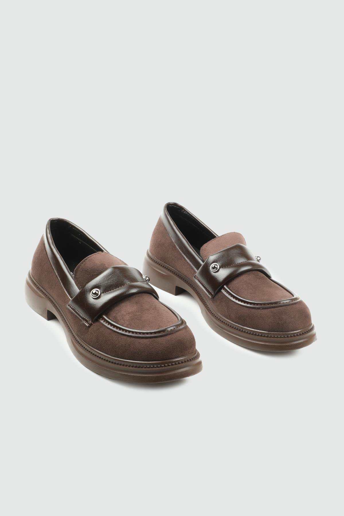 MY BELLA DV-2540 25K Makosen Kadın Ayakkabı Kahve Süet