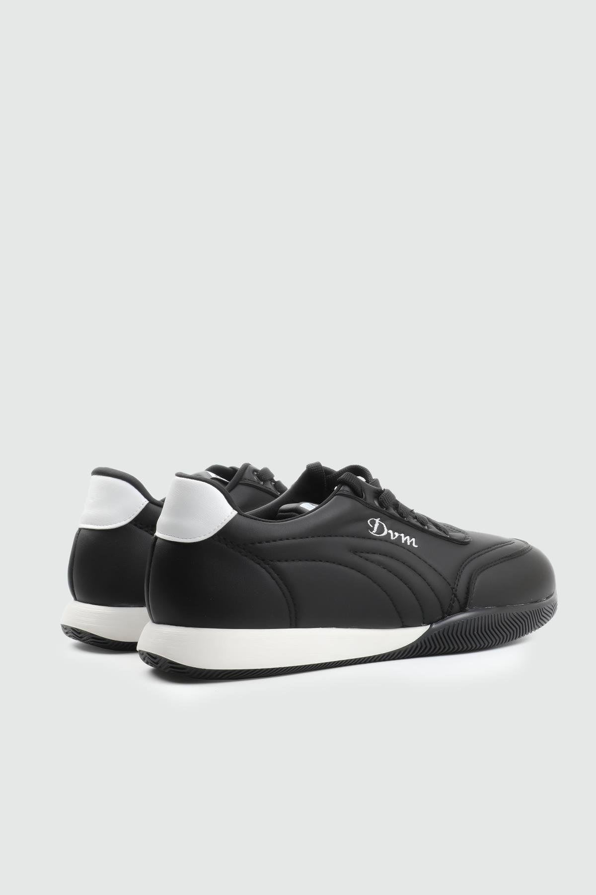 MY BELLA DV-5600 25K Bağlı Makosen Kadın Ayakkabı Siyah Beyaz