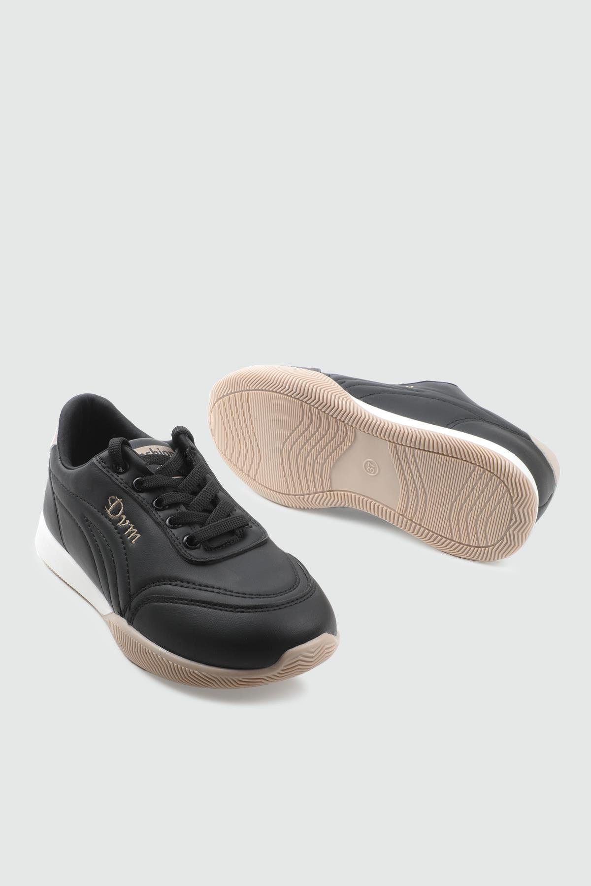 MY BELLA DV-5600 25K Bağlı Makosen Kadın Ayakkabı Siyah Nut