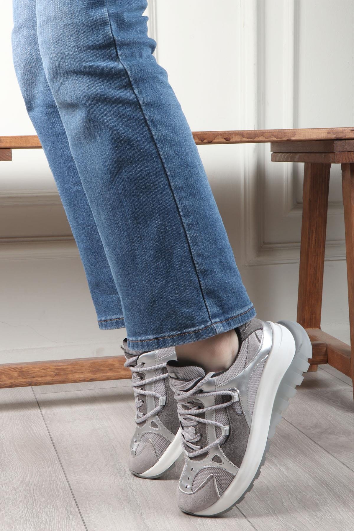 MY BELLA KÇL SP131 Kadın Spor Ayakkabı Gri