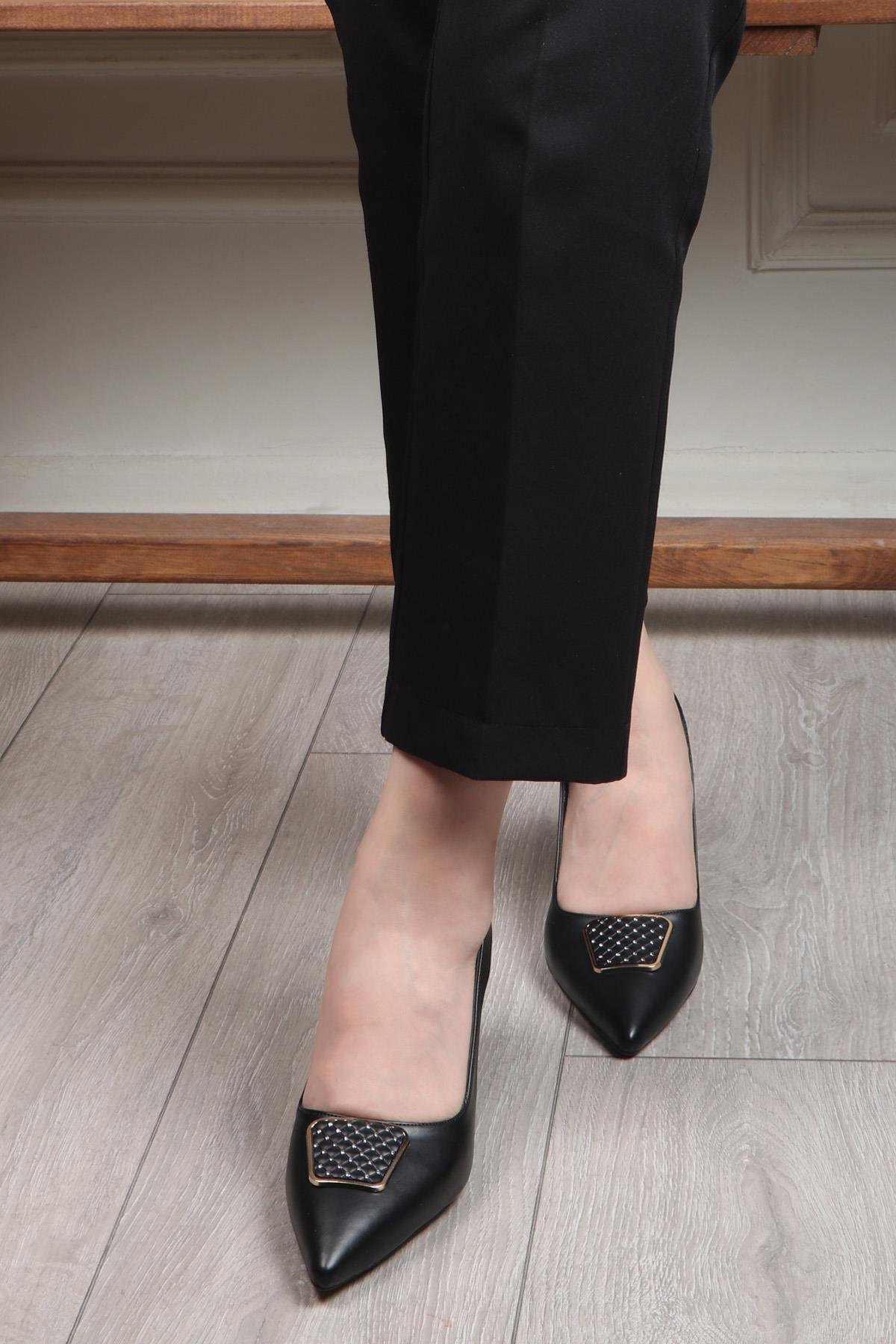 My Bella KRD-611 Tokalı Kadın Ayakkabı Siyah