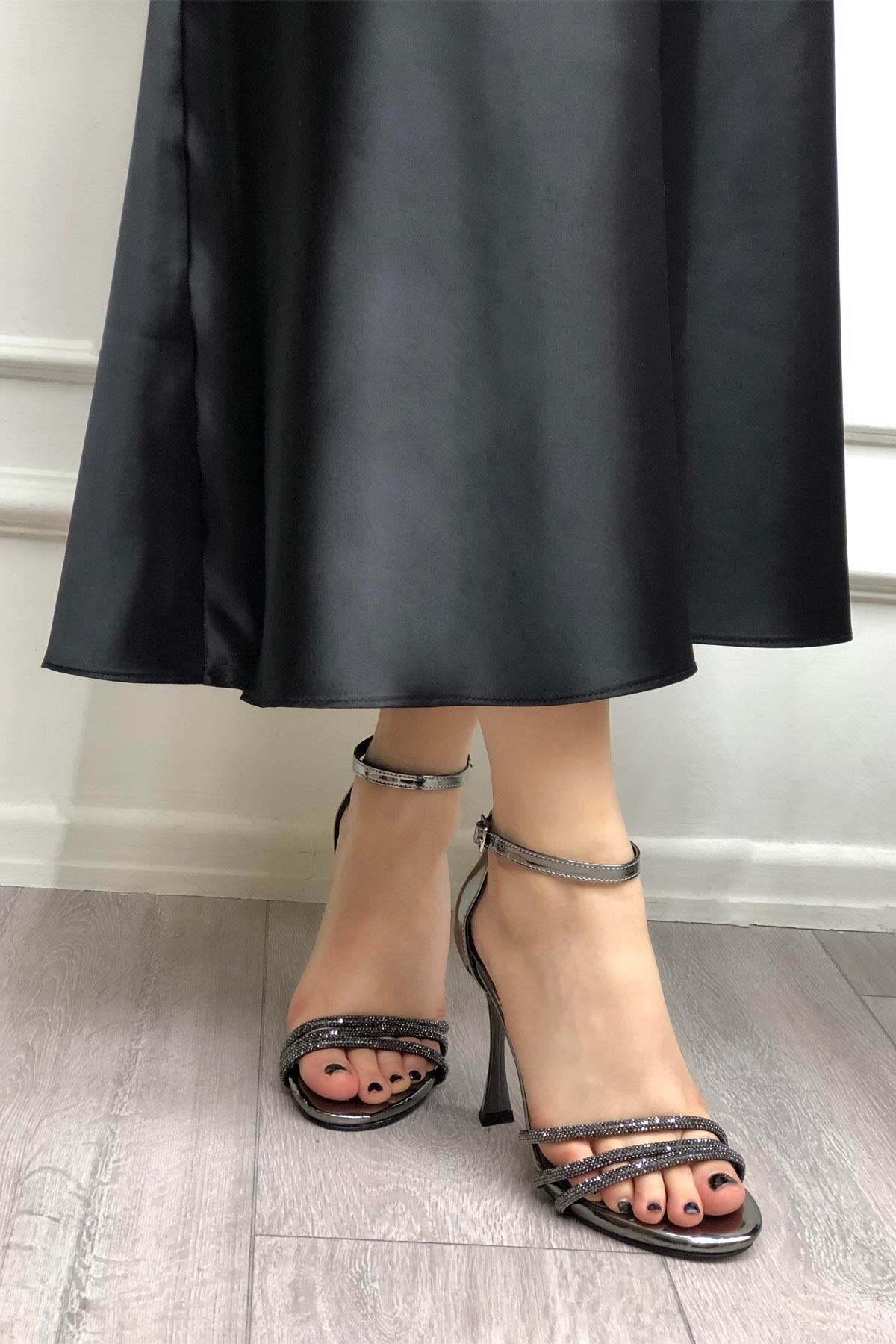 My Bella LUSY Piyeli Kadın Ayakkabı Platin Rugan