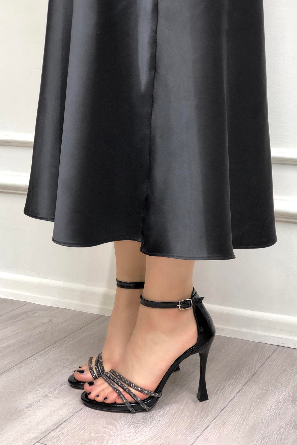 My Bella LUSY Piyeli Kadın Ayakkabı Siyah Rugan