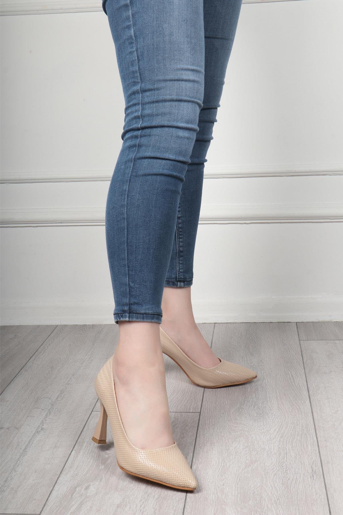 My bella MS-AB20 Baskılı  Kadın Ayakkabı Nut Baskılı