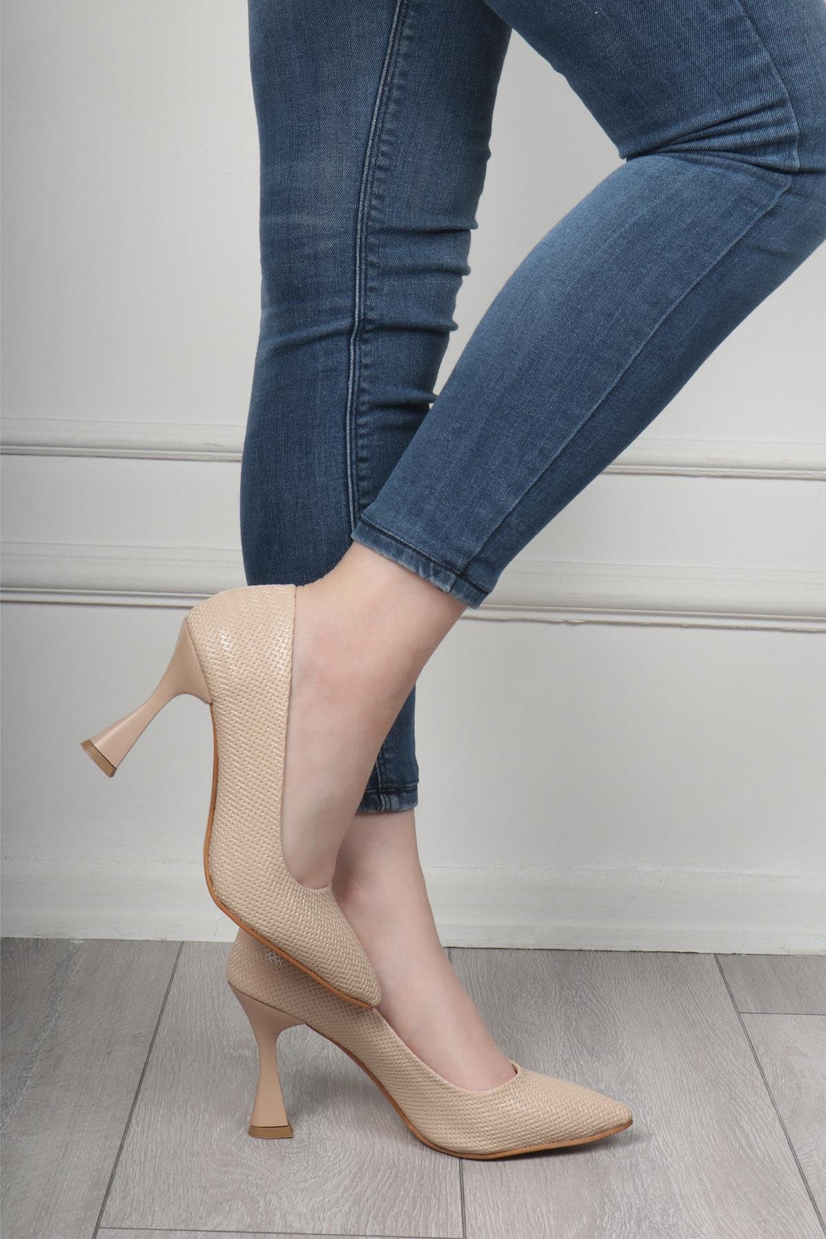 My bella MS-AB20 Baskılı  Kadın Ayakkabı Nut Baskılı