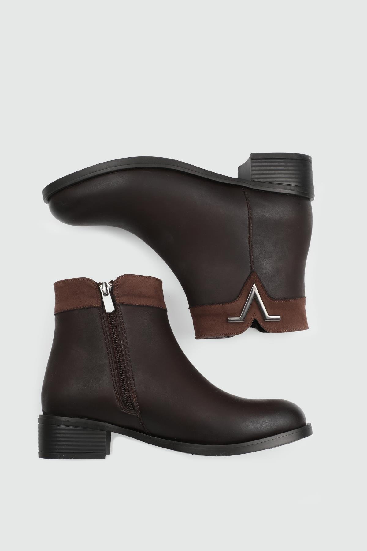 MY BELLA PR-2165 25K  V Toka Kadın Bot Kahve Nubuk