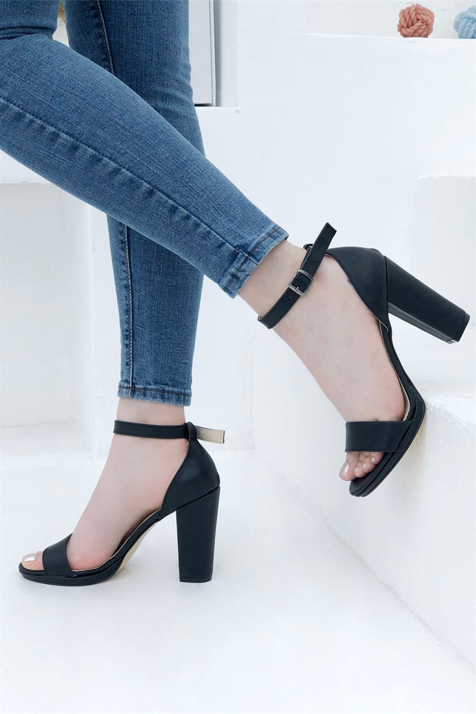 My Bella Roxy 9 Tek Bant Siyah