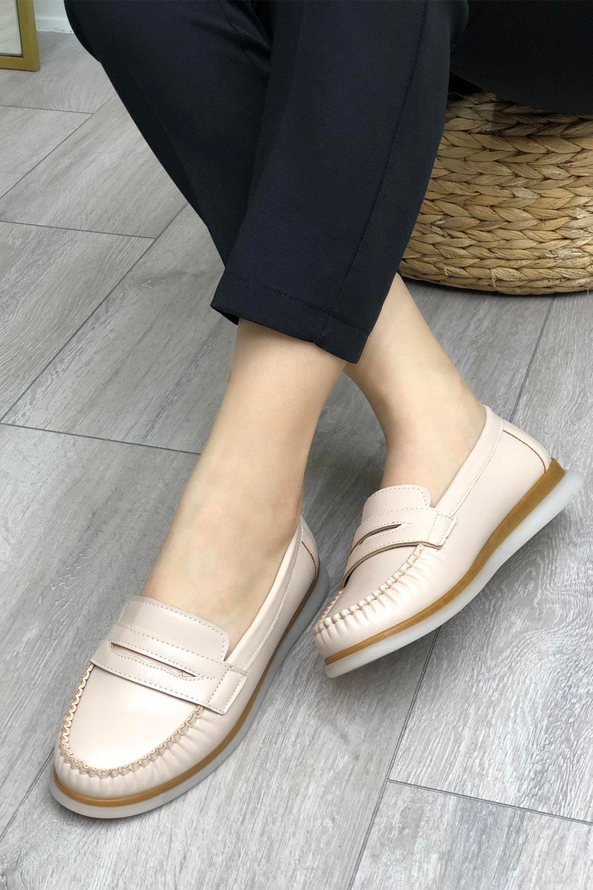 My Bella S-24140 Poliüretan Kadın Ayakkabı Bej